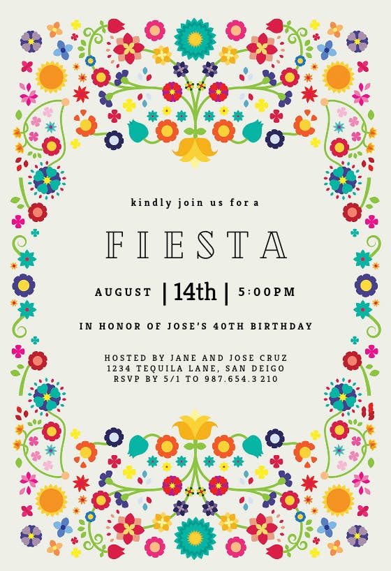 Fiesta invitations online